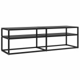 Cumpara ieftin Comoda TV, negru, 140x40x40,5 cm, sticla securizata