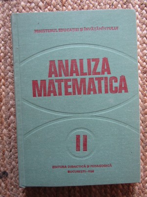 Analiza matematica VOLUMUL II foto