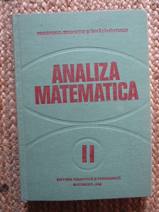 Analiza matematica VOLUMUL II