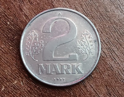 C50 - Moneda foarte veche - Germania Democrata DDR - 2 marci - mark - 1977 A foto