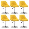 VidaXL Scaune de bucătărie, 6 buc., galben muștar, catifea 3088776