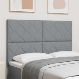 Tablou LED Design Blocuri Diamantate Gri deschis 144 cm Țesătură