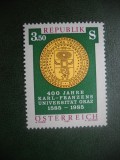HOPCT TIMBRE MNH 730 UNIVERSITATEA GRAZ 1985 -1 VAL AUSTRIA