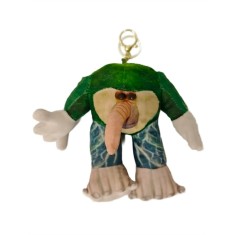 Jucarie Moale de Plus de Tip Breloc, Flippy, Model Italian Brainrot Omul Copac Brr Brr Patapim, 20 x 17 cm, Verde inchis