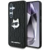 Husa Samsung Galaxy S25 Plus - Karl Lagerfeld Hardcase Monogram Leather (KLHCS25MPGKLCHPK) - Choupette Head Pin