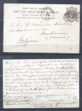 Great Britain 1884 Rare Old Postcard London Flawinne Belgium D.1098