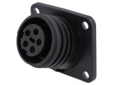 Conector Circular Soclu Mamă 5 PIN Nichelat Buccaneer 900