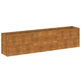 Cumpara ieftin Pat de gradina inaltat 291x50x69 cm, otel corten