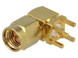 Conector SMA THT 90&deg; Aurit - Soclu Tată NINIGI