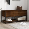 VidaXL Bancă de depozitare, stejar maro, 100x42,5x47cm, lemn prelucrat 839027