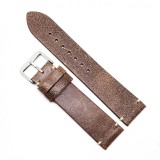 Cumpara ieftin Curea Ceas &bdquo;Vantage Rust&rdquo; &ndash; Piele Naturală cu Aspect Retro &amp; Cusătură Crem