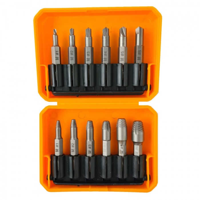 Set 12 extractoare profesionale pentru suruburi rupte / deteriorate, 3-20 mm