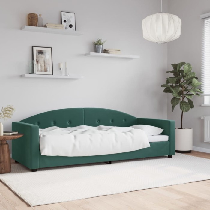 vidaXL Cadru de pat, verde &icirc;nchis, 80x200 cm, catifea 354131