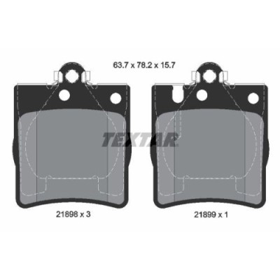 Placute frana Mercedes Clasa C (W203) 05.00-12.07, Clasa C Coupe (Cl203) 03.01-06.11, Clasa C T-Model (S203) 03.01-08.07, Clasa CLC (Cl203) 05.08-06. foto