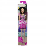 Cumpara ieftin BARBIE PAPUSA CLASICA ROSCATA CU ROCHITA ROZ CU IMPRIMEU BARBIE, Mattel