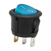 Intrerupator Basculant 1 Circuit ON-OFF 6A 250V, 3 Pini, Lumina Albastra, I/O