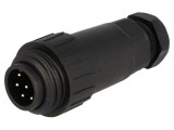 Mufă WA22 tată PIN 7 6 PE IP67 10A 250V aurit