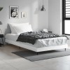 VidaXL Cadru de pat, alb extralucios, 90x190 cm, lemn prelucrat