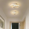 Lustra LED VERTEX Circula Cercuri Suprapuse, 44W, 2 Cercuri, Lumina Rece/Calda/Neutra, Alb, Alessandro DESIGN