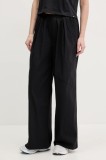 Under Armour pantaloni de trening Unstoppable femei, culoarea negru, uni, 6000276