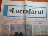 luceafarul 7 ianuarie 1989-ceausescu mesaj de anul nou,ziua de nastere a elenei ceausescu