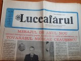 Luceafarul 7 ianuarie 1989-ceausescu mesaj de anul nou,ziua elenei ceausescu