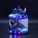 Cumpara ieftin Adidasi albastri cu luminite - Baseball (Marime Disponibila: Marimea 29)