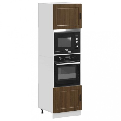 vidaXL Dulapuri pentru cuptor 2 buc Lemn prelucrat stejar maro Porto 3315058 foto