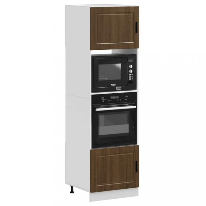 vidaXL Dulapuri pentru cuptor 2 buc Lemn prelucrat stejar maro Porto 3315058