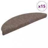 VidaXL Covorașe scări autoadezive 15 buc. bej 56x17x3 cm stil punch