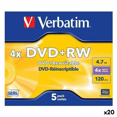 DVD+RW Verbatim 4,7 GB 4x 5 Piese (20 Unități) foto