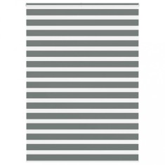 vidaXL Jaluzea tip zebra gri &icirc;nchis lățime țesătură 160,9 cm poliester