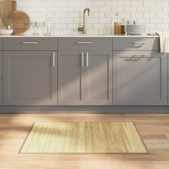 Gossi covor dreptunghiular, natural deschis, 70x100 cm, bambus