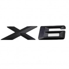 Emblema X6 spate portbagaj BMW, Negru matt