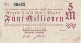 1923 (11 IX), 5.000.000 mark - Germania (Birkenfeld)!