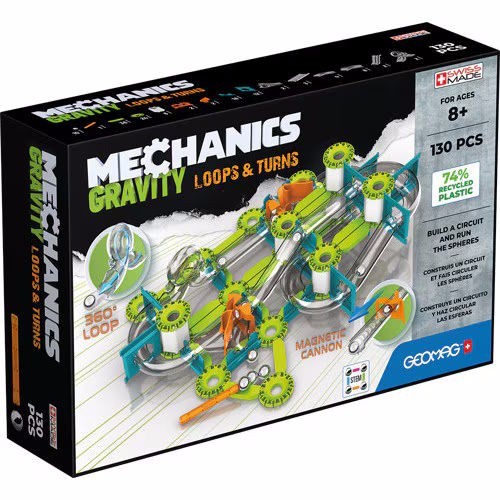Geomag set magnetic 130 piese Mechanics Gravity RE Loops &amp; Turns