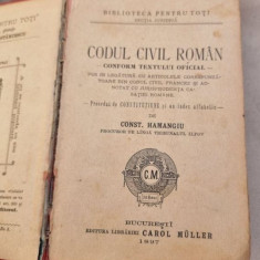 Constantin Hamangiu - Codul Civil Roman