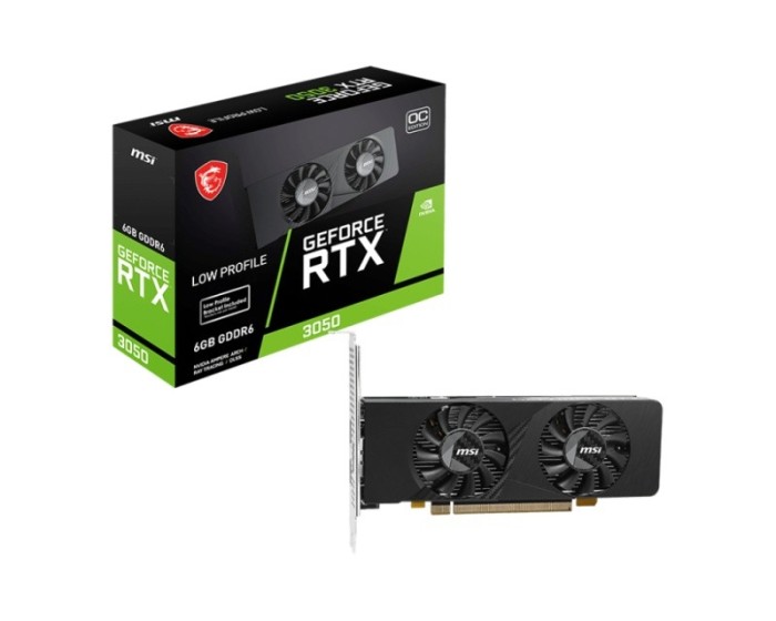 MSI GEFORCE RTX 3050 LP E 6G OC graphics