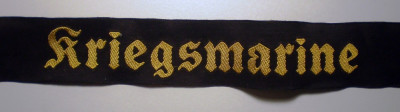 M.009 GERMANIA AL III-LEA REICH MARINA KRIEGSMARINE M&amp;uuml;tzenband navy ribbon foto