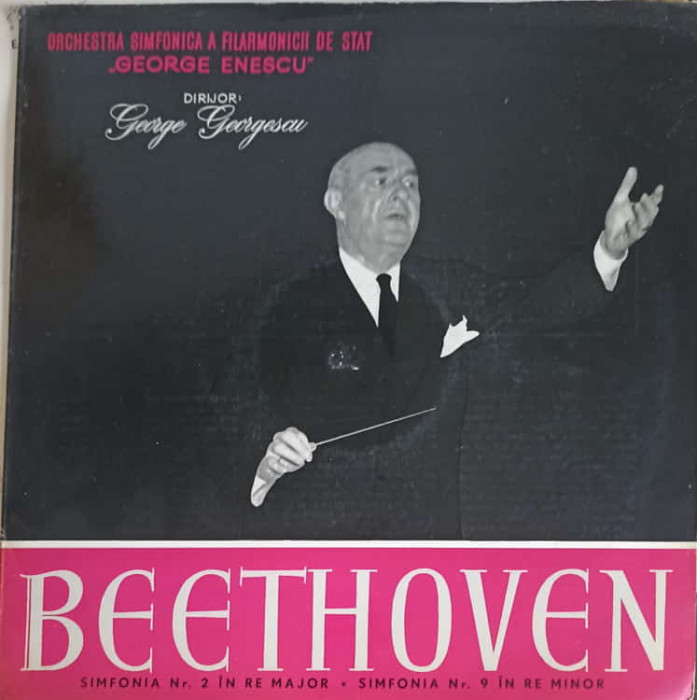 Disc vinil, LP. Simfonia Nr.2 in Re Major. Simfonia Nr.9 in Re Minor-Beethoven, Orchestra Simfonica A Filarmonic