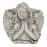 Cumpara ieftin Set 2 ghivece flori ceramica gri Inger 16x13x12 cm
