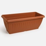 Jardinieră din plastic Teracota cu relief vertical, CMCLASS