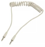 Cablu audio JACK spiralat 3.5 mm stereo tata la 3.5 mm stereo tata 1m Valueline