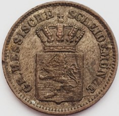 235 Germania Hessen Darmstadt 1 Kreuzer 1867 Ludwig III km 339 argint foto