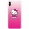 Husa silicon pentru Apple Iphone XS Max, Cute Pink Catty