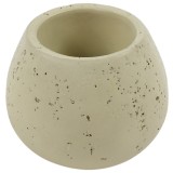 Pahar baie pentru igiena personala, Kadda Rock BPO-0573C, polirasina, finisaj piatra, 11 x 8 cm