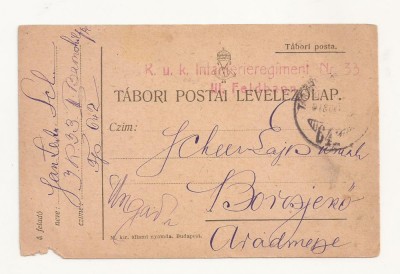 D2 Carte Postala Militara k.u.k. Imperiul Austro-Ungar ,1918 foto