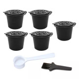 Cumpara ieftin Set 5 capsule reutilizabile pentru cafea, Gonga&reg; Maro