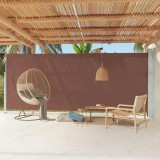 VidaXL Copertină laterală retractabilă de terasă, maro, 220x600 cm
