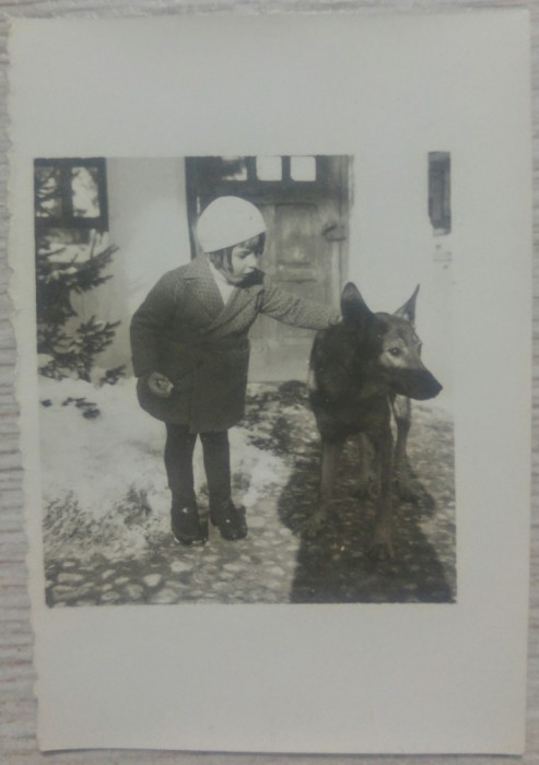 Fetita cu catel// fotografie